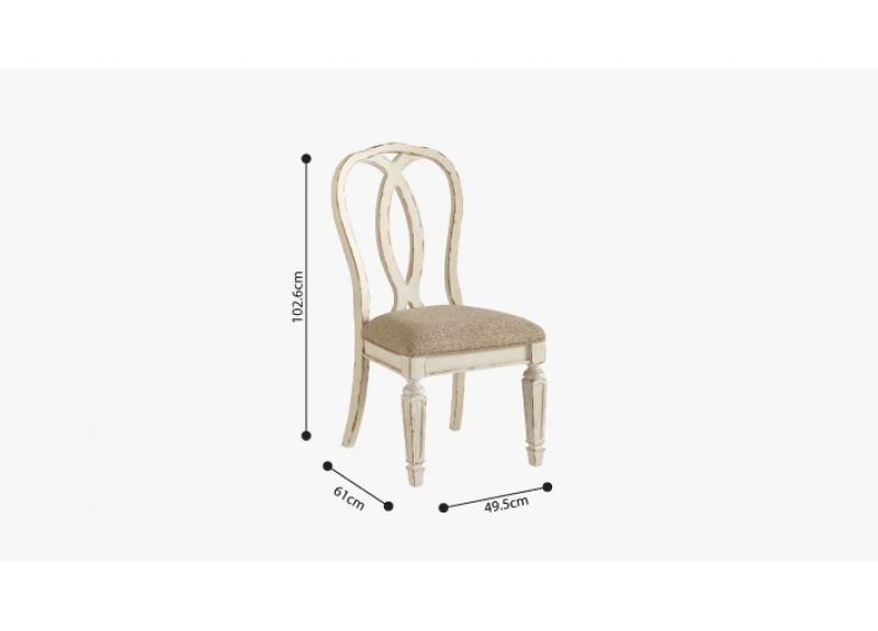 Caroline Fabric Upholstered Wooden Ribbonback 6 Dining Chair